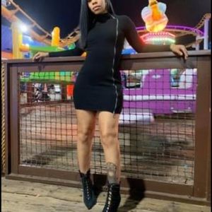 Black fitting winter dress